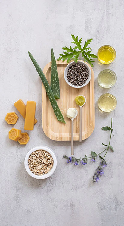 Natural ingredients display